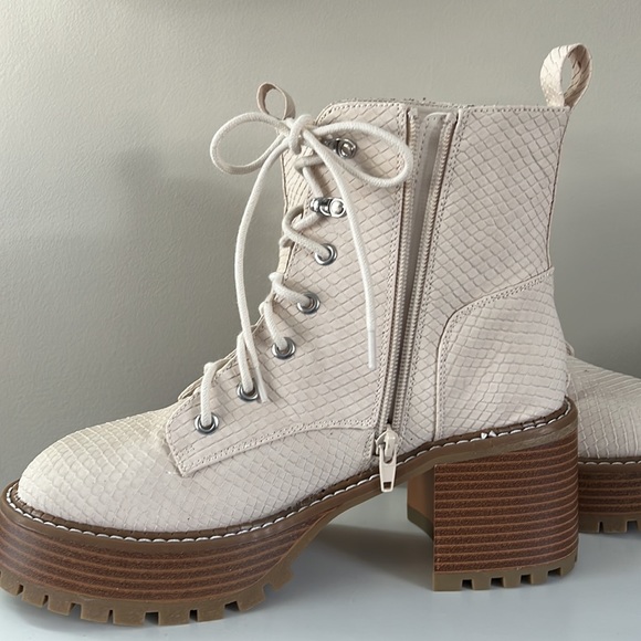 Elija Ivory Snake Boots - Picture 2 of 4